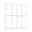 Lockers 8 Doors - Bank of 2 x high & 4 x Wide